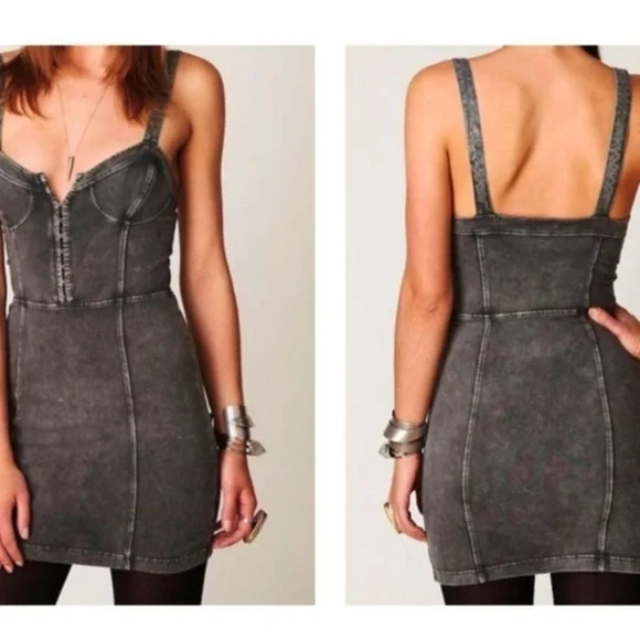 FREE PEOPLE INTIMATELY BODYCON MINI CORSET DRESS - Picture 10 of 10